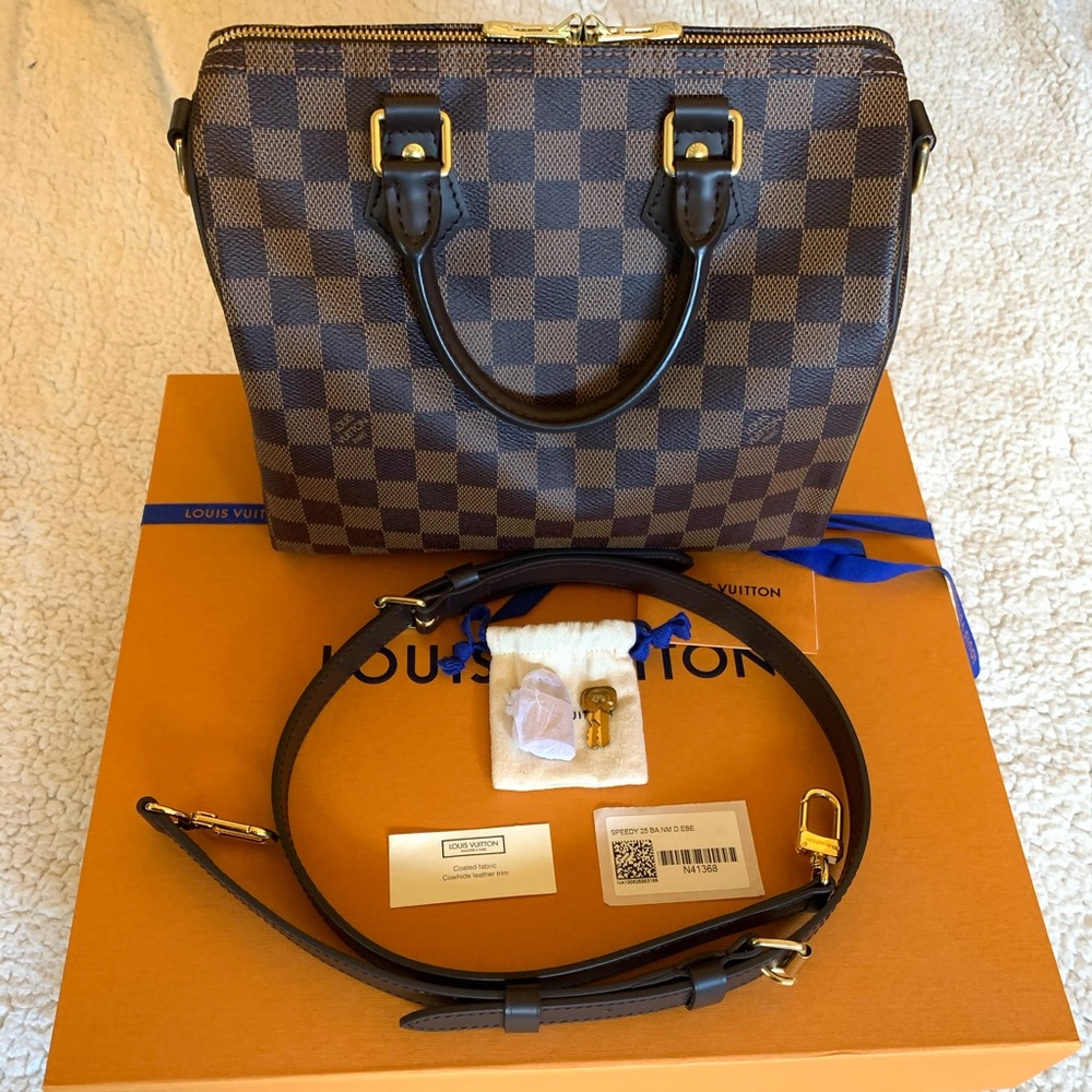❌SOLD❌ Speedy Bandouliere 25 Damier Ebene